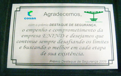 COSAN - Prêmio Destaque Segurança
